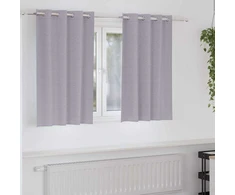Užuolaidos su žiedais, blokuojančios šviesą 2 pcs Metalo pilka