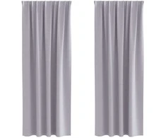 Užuolaidos su žiedais, blokuojančios šviesą 2 pcs Metalo pilka