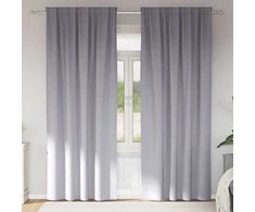 Užuolaidos su žiedais, blokuojančios šviesą 2 pcs Metalo pilka