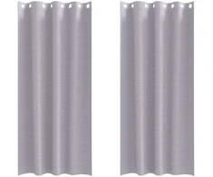 Užuolaidos su žiedais, blokuojančios šviesą 2 pcs Metalo pilka