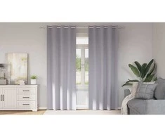 Užuolaidos su žiedais, blokuojančios šviesą 2 pcs Metalo pilka