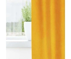 Užtemdymo užuolaidos 2 pcs Garučių geltona 140 x 260 cm Aksomas