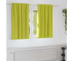 Užuolaidos su žiedais, blokuojančios šviesą 2 pcs Žalia