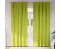 Užuolaidos su žiedais, blokuojančios šviesą 2 pcs Žalia