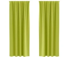Užuolaidos su žiedais, blokuojančios šviesą 2 pcs Žalia