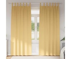 Užuolaidos su žiedais, blokuojančios šviesą 2 pcs Smėlio