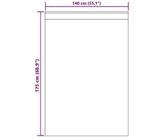 Voile Užuolaida 2 pcs Smėlio 175 x 140 cm Poliesteris