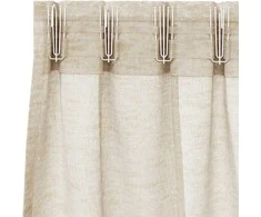 Voile Užuolaida 2 pcs Smėlio 225 x 140 cm Poliesteris