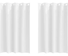 Užuolaidos su žiedais, blokuojančios šviesą 2 pcs Švari balta