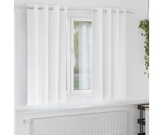 Užuolaidos su žiedais, blokuojančios šviesą 2 pcs Švari balta