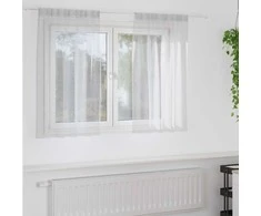 Voile Užuolaida 2 pcs Šviesiai pilka 140 x 140 cm Poliesteris