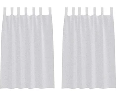 Voile Užuolaida 2 pcs Šviesiai pilka 140 x 140 cm Poliesteris