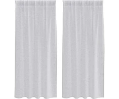 Voile Užuolaida 2 pcs Šviesiai pilka 175 x 140 cm Poliesteris