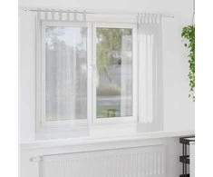 Voile Užuolaida 2 pcs Šviesiai pilka 175 x 140 cm Poliesteris