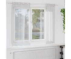 Voile Užuolaida 2 pcs Šviesiai pilka 175 x 140 cm Poliesteris