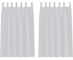 Voile Užuolaida 2 pcs Šviesiai pilka 175 x 140 cm Poliesteris