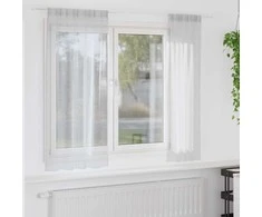 Voile Užuolaida 2 pcs Šviesiai pilka 175 x 140 cm Poliesteris