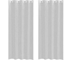 Voile Užuolaida 2 pcs Šviesiai pilka 260 x 140 cm Poliesteris