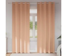 Užuolaidos su žiedais, blokuojančios šviesą 2 pcs