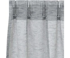 Voile Užuolaida 2 pcs Tamsiai pilka 140 x 140 cm Poliesteris