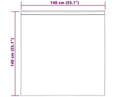 Voile Užuolaida 2 vnt. Tamsiai pilka 140 x 140 cm Poliesteris