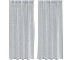 Voile Užuolaida 2 pcs Tamsiai pilka 175 x 140 cm Poliesteris