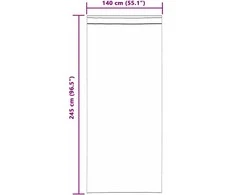 Voile Užuolaida 2 vnt. Tamsiai pilka 245 x 140 cm Poliesteris