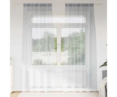 Voile Užuolaida 2 pcs Tamsiai pilka 245 x 140 cm Poliesteris