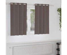 Užuolaidos su žiedais, blokuojančios šviesą 2 pcs Tamsiai rudas