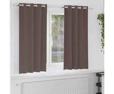 Užuolaidos su žiedais, blokuojančios šviesą 2 pcs Tamsiai rudas