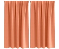 Užuolaidos su žiedais, blokuojančios šviesą 2 pcs Terakotos