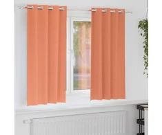Užuolaidos su žiedais, blokuojančios šviesą 2 pcs Terakotos