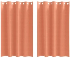 Užuolaidos su žiedais, blokuojančios šviesą 2 pcs Terakotos