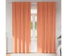 Užuolaidos su žiedais, blokuojančios šviesą 2 pcs Terakotos