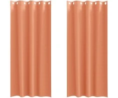 Užuolaidos su žiedais, blokuojančios šviesą 2 pcs Terakotos
