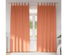 Užuolaidos su žiedais, blokuojančios šviesą 2 pcs Terakotos