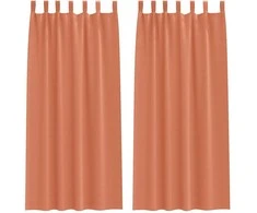 Užuolaidos su žiedais, blokuojančios šviesą 2 pcs Terakotos