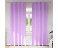 Užuolaidos su žiedais, blokuojančios šviesą 2 pcs Violetinė