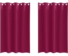 Užuolaidos su žiedais, blokuojančios šviesą 2 pcs Vyno raudona