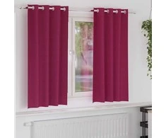 Užuolaidos su žiedais, blokuojančios šviesą 2 pcs Vyno raudona