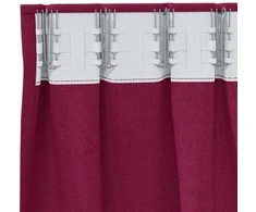 Užuolaidos su žiedais, blokuojančios šviesą 2 pcs Vyno raudona
