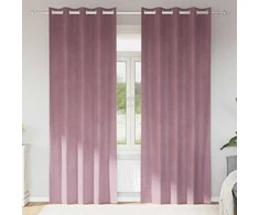 Užtemdymo užuolaidos 2 pcs Tamsiai rožinė 140 x 260 cm Aksomas