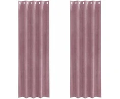 Užtemdymo užuolaidos 2 pcs Tamsiai rožinė 140 x 260 cm Aksomas