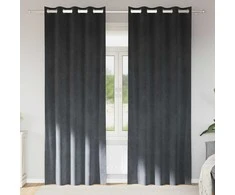 Užtemdymo užuolaidos 2 pcs Šviesiai pilka 140 x 260 cm Aksomas