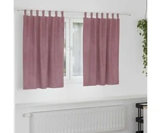 Užtemdymo užuolaidos 2 pcs Tamsiai rožinė 140 x 140 cm Aksomas