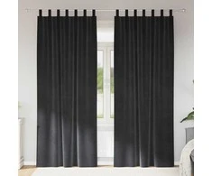 Užtemdymo užuolaidos 2 pcs Tamsiai pilka 140 x 260 cm Aksomas
