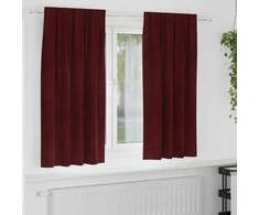 Užtemdymo užuolaidos 2 pcs Vyno raudona 140 x 175 cm Aksomas