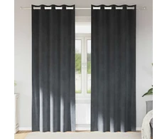 Užtemdymo užuolaidos 2 pcs Šviesiai pilka 140 x 225 cm Aksomas