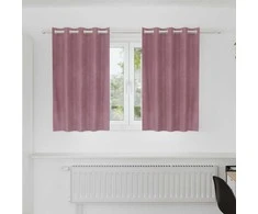 Užtemdymo užuolaidos 2 pcs Tamsiai rožinė 140 x 140 cm Aksomas