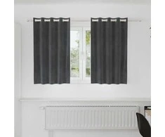 Užtemdymo užuolaidos 2 pcs Šviesiai pilka 140 x 140 cm Aksomas